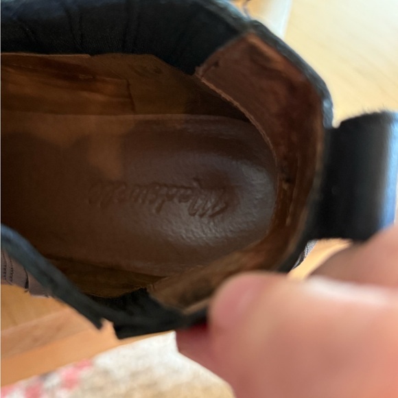 Madewell platform booties size 10 black leather boots - Picture 4 of 7